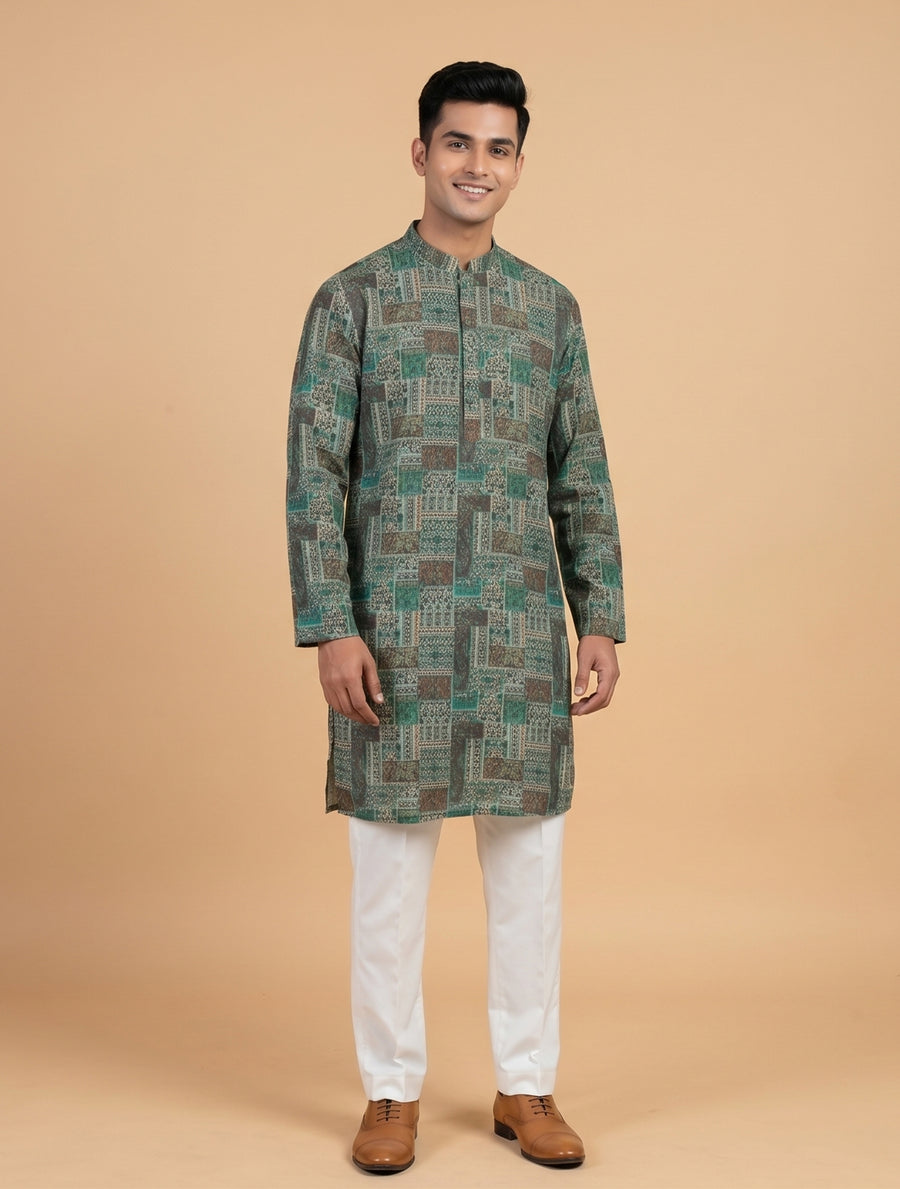 MLS PRINTED KURTA PAJAMA