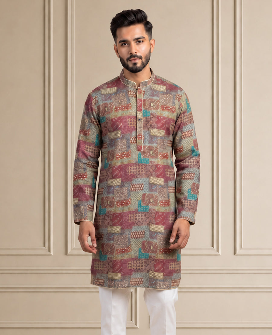 MLS PRINTED KURTA PAJAMA