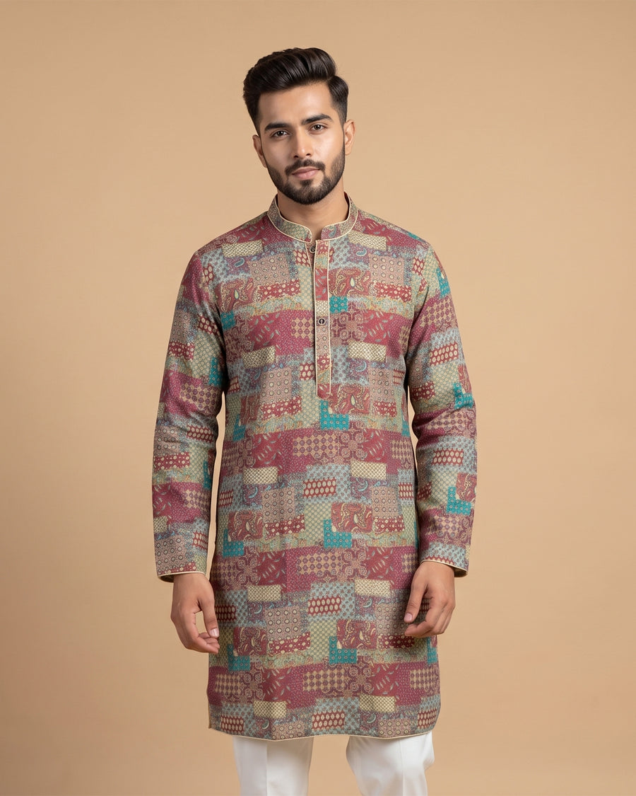 MLS PRINTED KURTA PAJAMA