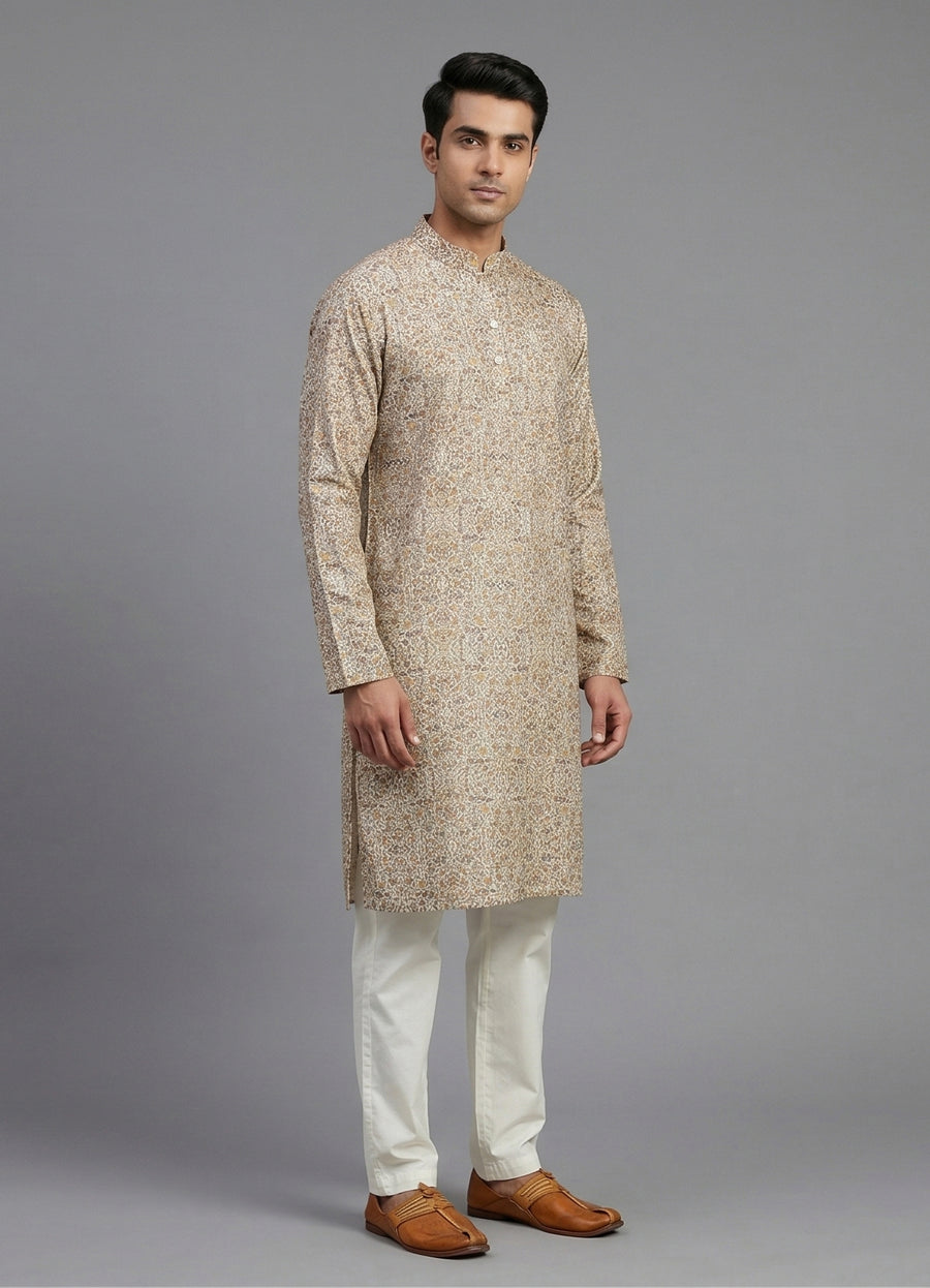 MLS PRINTED KURTA PAJAMA 2PCS