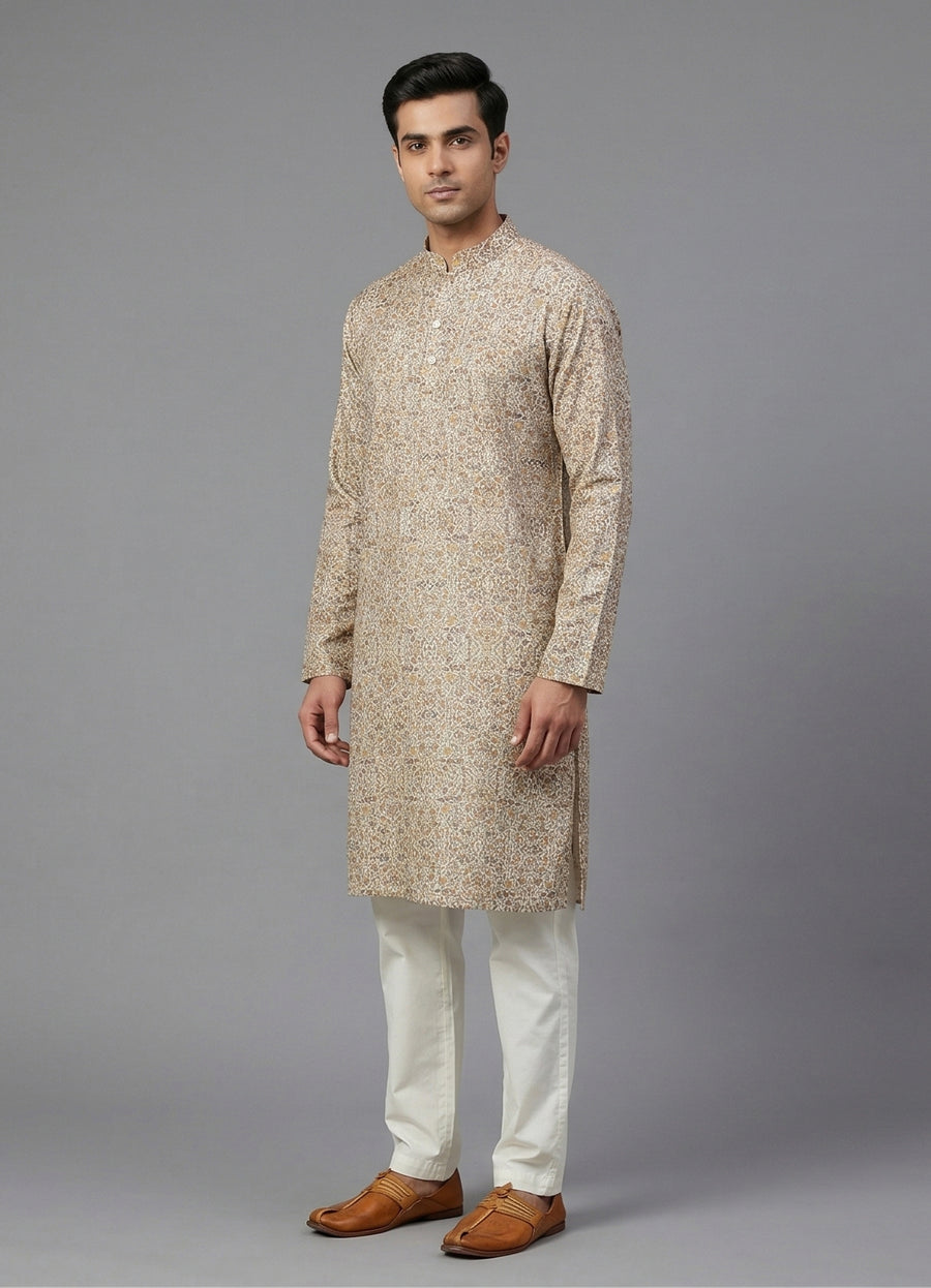 MLS PRINTED KURTA PAJAMA 2PCS