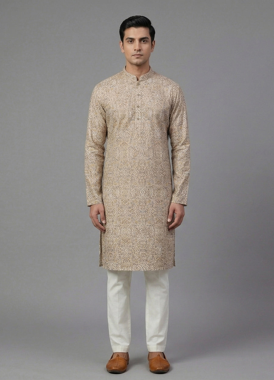 MLS PRINTED KURTA PAJAMA 2PCS
