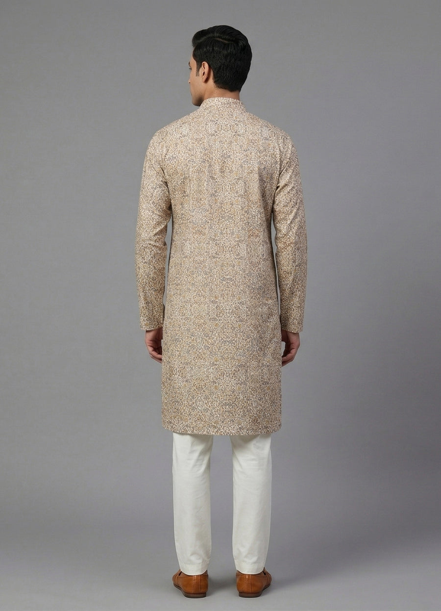 MLS PRINTED KURTA PAJAMA 2PCS