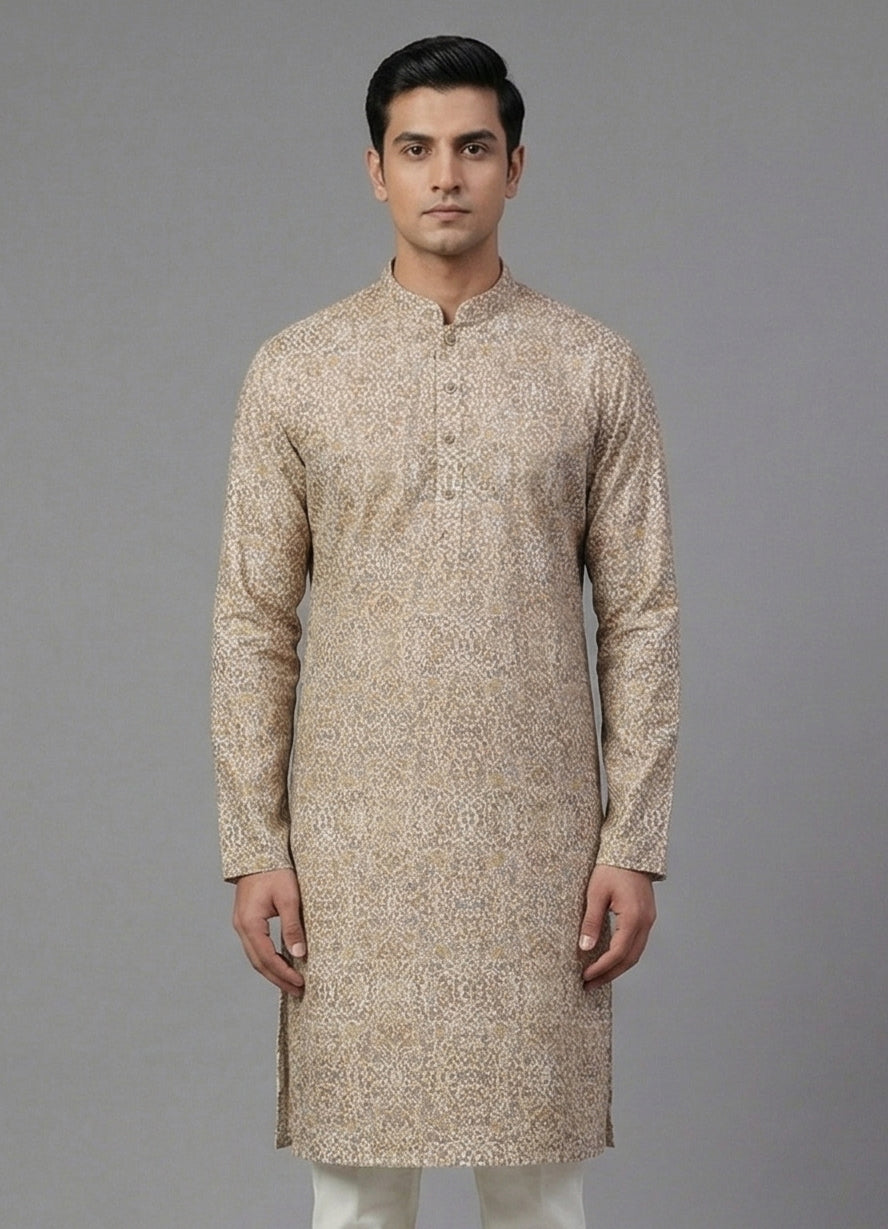 MLS PRINTED KURTA PAJAMA 2PCS
