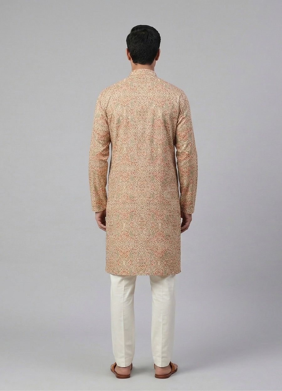 MLS PRINTED KURTA PAJAMA 2PCS