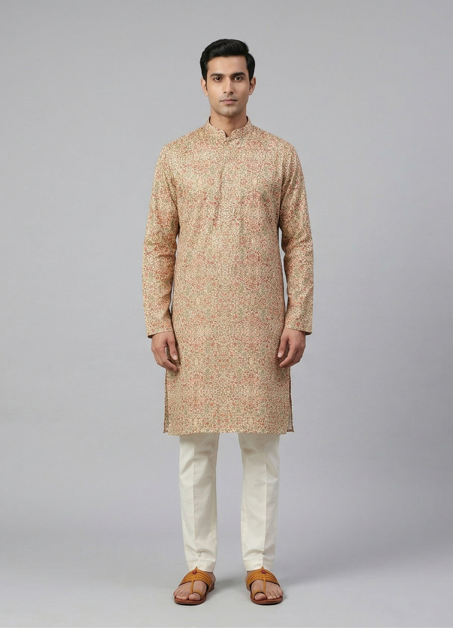 MLS PRINTED KURTA PAJAMA 2PCS