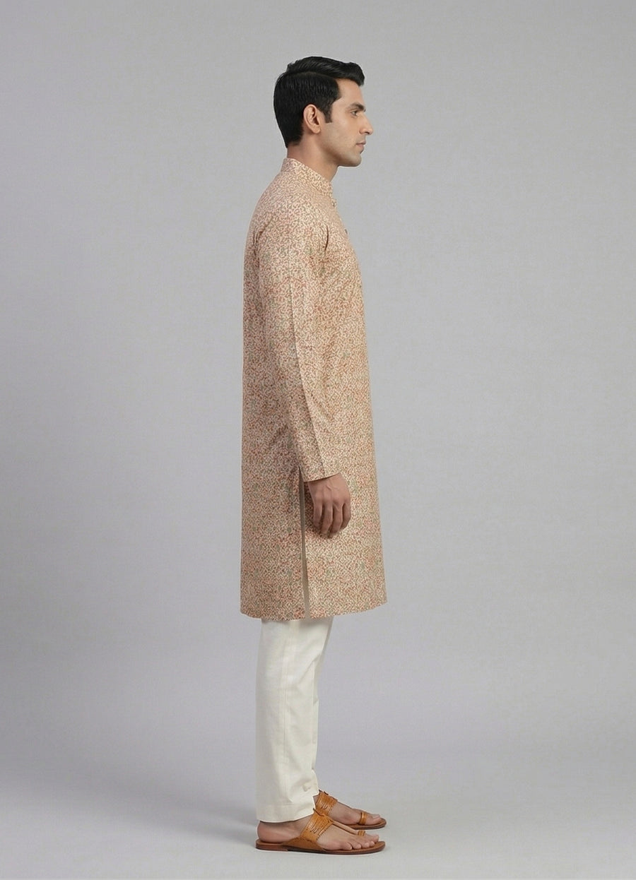 MLS PRINTED KURTA PAJAMA 2PCS