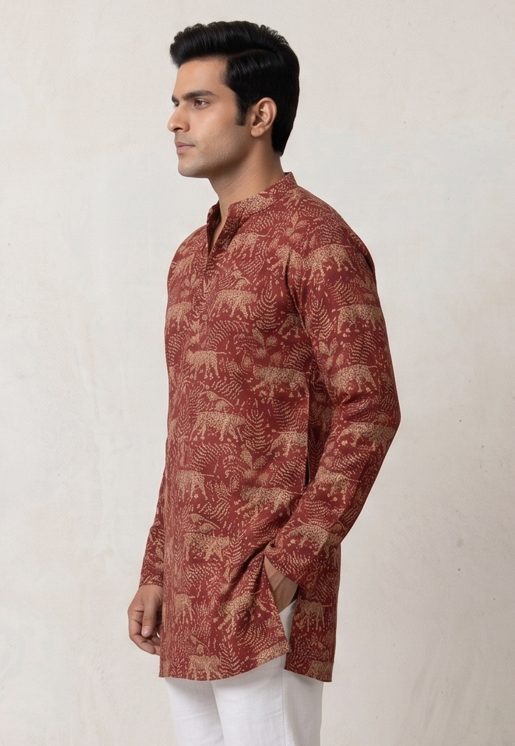 MLS PRINTED SHORT KURTA F/S