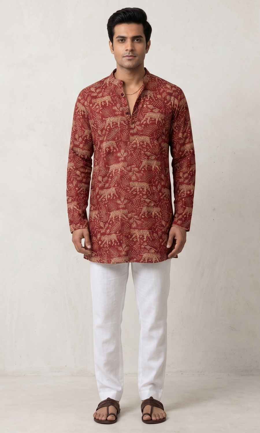 MLS PRINTED SHORT KURTA F/S