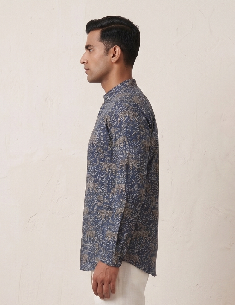 MLS PRINTED SHORT KURTA F/S