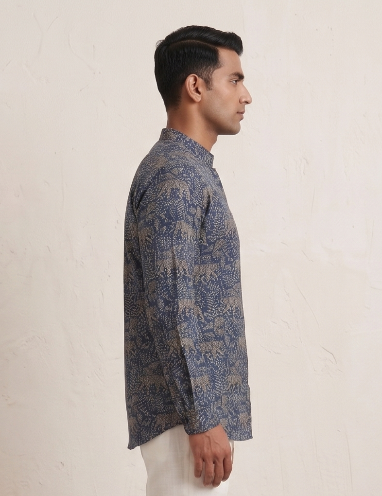 MLS PRINTED SHORT KURTA F/S