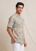 MLS PRINTED SHORT KURTA H/S