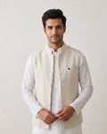 MLS LINEN JAWAHAR JACKET 1PC
