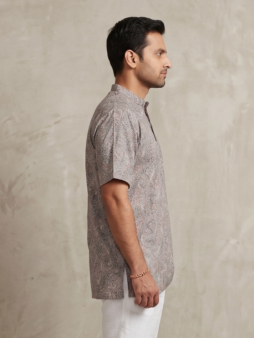 MLS PRINTED SHORT KURTA H/S