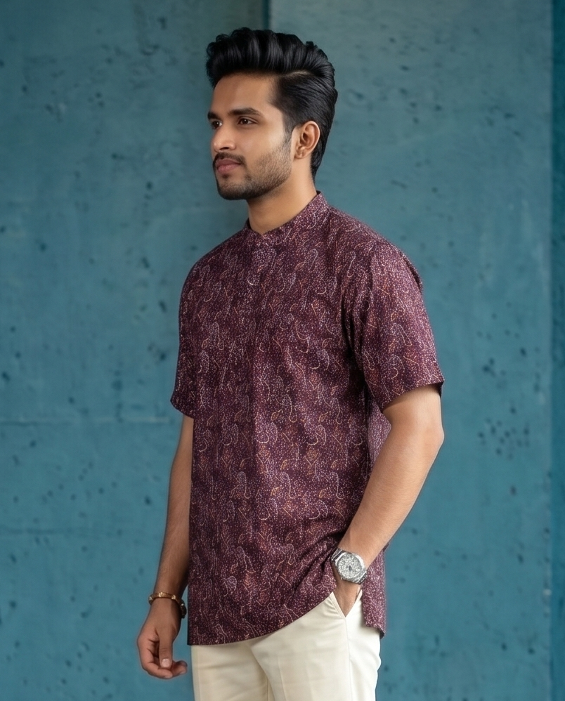 MLS PRINTED SHORT KURTA H/S