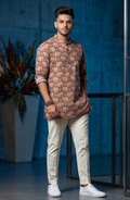 MLS PRINTED SHORT KURTA H/S