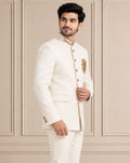 Japanese Suiting Embroidered Jodhpuri Suit 2Pc Nawab