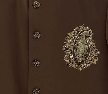 Japanese Suiting Embroidered Jodhpuri Suit 2Pc Nawab