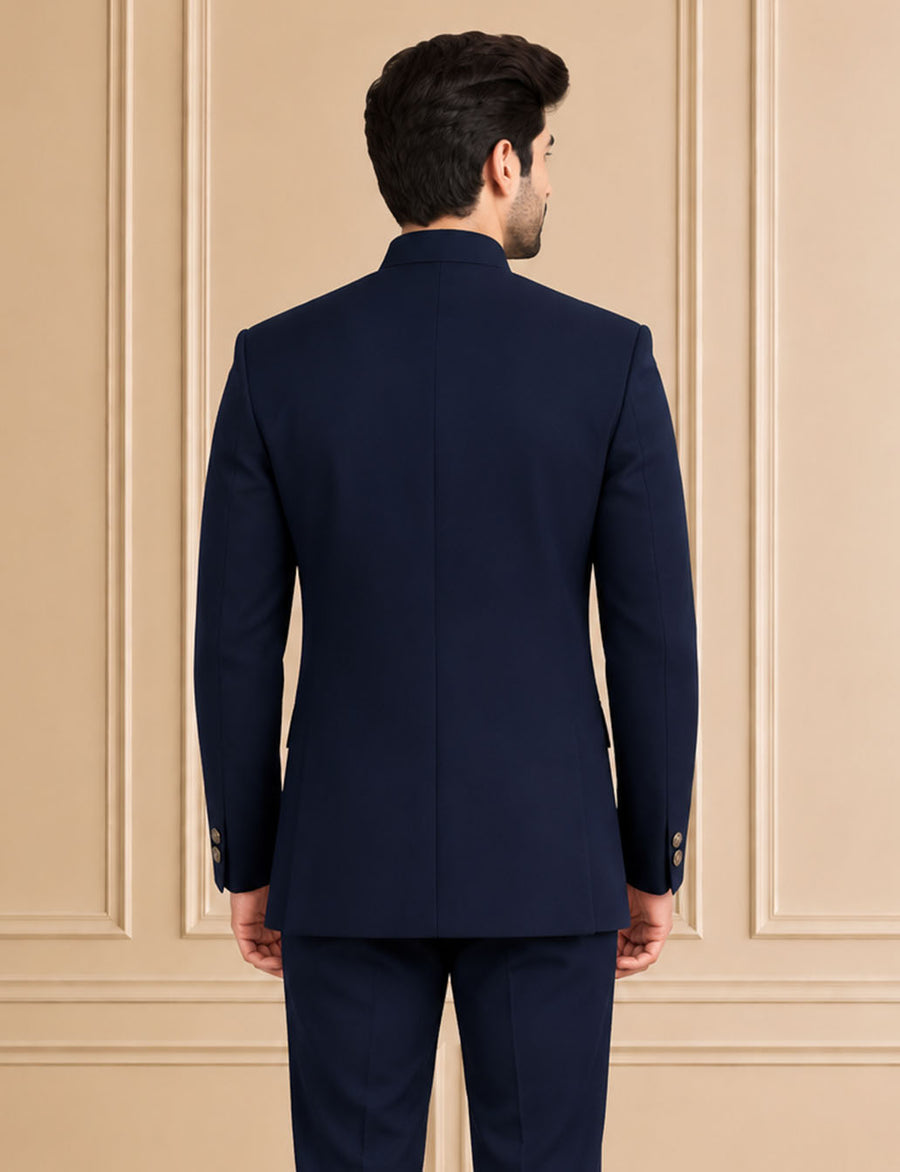 Japanese Suiting Embroidered Jodhpuri Suit 2Pc Nawab
