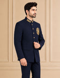 Japanese Suiting Embroidered Jodhpuri Suit 2Pc Nawab