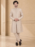 Jacquard Self Textured Indo Western 2Pc Diwaan