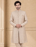 Jacquard Self Textured Indo Western 2Pc Diwaan
