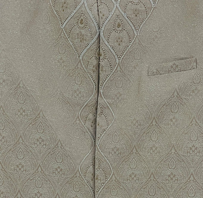 Jacquard Self Textured Indo Western 2Pc Diwaan