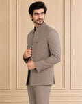 Japanese Jaquard Self Textured Jodhpuri Suit 3Pc Samrat