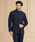 Japanese Jaquard Self Textured Jodhpuri Suit 3Pc Samrat