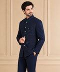Japanese Jaquard Self Textured Jodhpuri Suit 3Pc Samrat