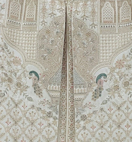 Silk Blend Embroidered Sherwani 2Pc Manohar