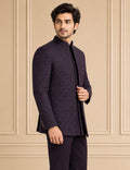 Japanese Jaquard Self Textured Jodhpuri Suit 3Pc Ahaan