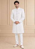 Jaquard Self Textured Indo Western 2Pc Saras