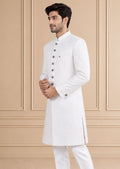 Jaquard Self Textured Indo Western 2Pc Saras