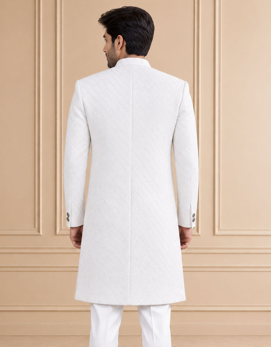 Jaquard Self Textured Indo Western 2Pc Saras