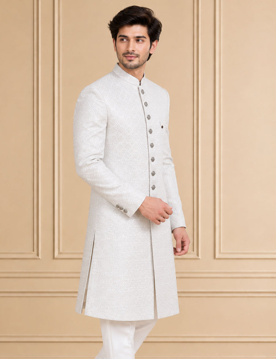 Jaquard Self Textured Indo Western 2Pc Tanmay
