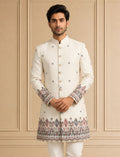 Silk Blend Embroidered Indo Western 2Pc Urvan