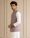 Jaquard Self Textured Jawahar Jacket 1Pc Divyam