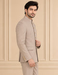 Japanese Suiting Solid, Plain Jodhpuri Suit 2Pc Krishiv