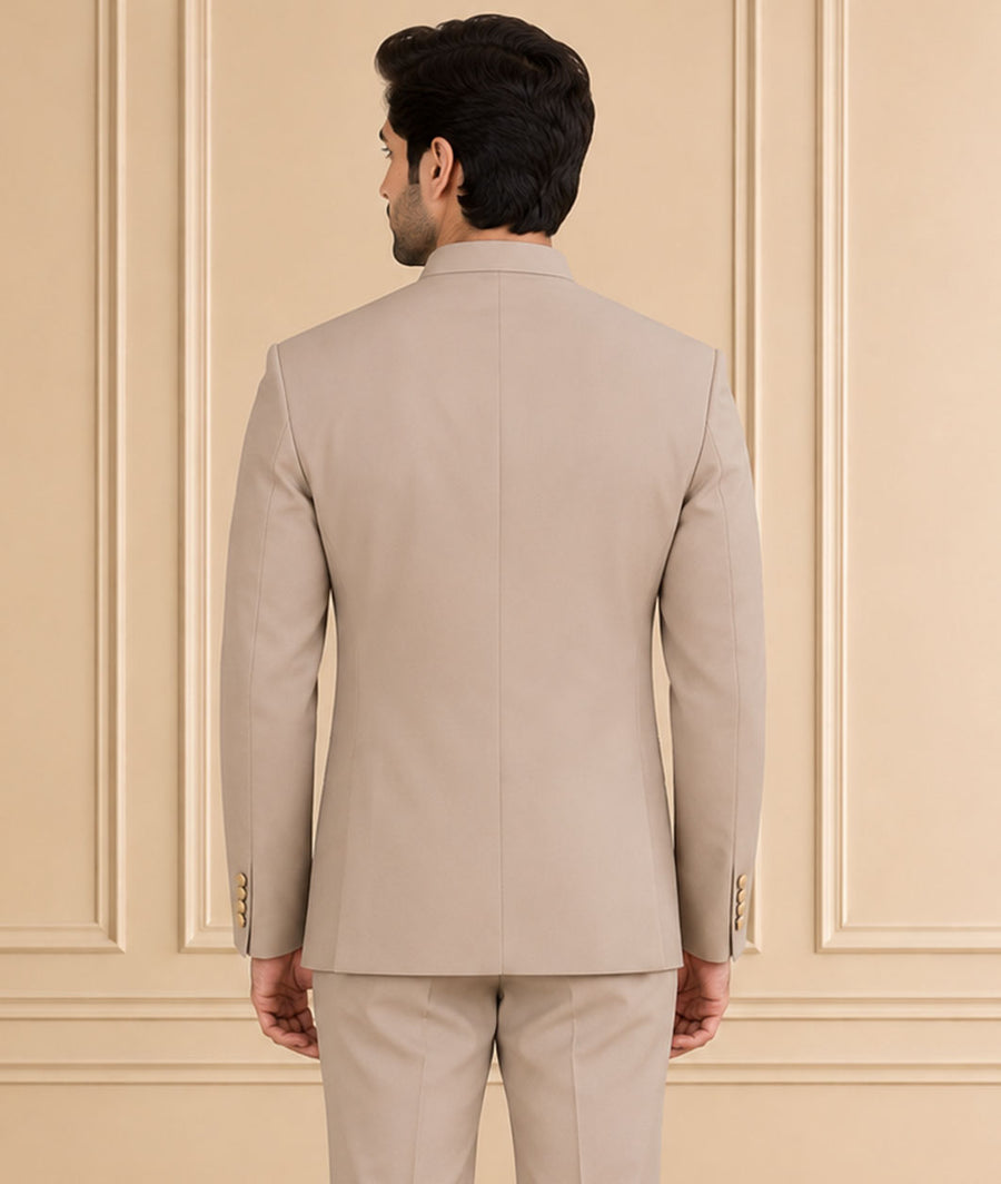 Japanese Suiting Solid, Plain Jodhpuri Suit 2Pc Krishiv