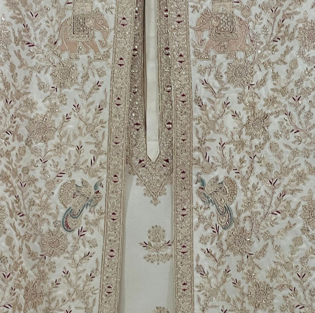 Silk Blend Embroidered Sherwani 2Pc Mohak