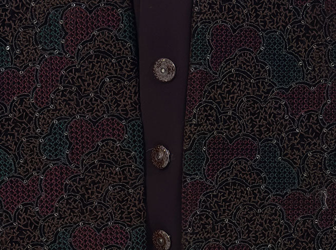 Velvet & Japanese Self Textured Jodhpuri Suit 2Pc Rajas