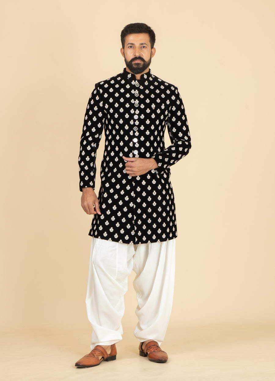 MLS VELVET INDO WESTERN  2PCS