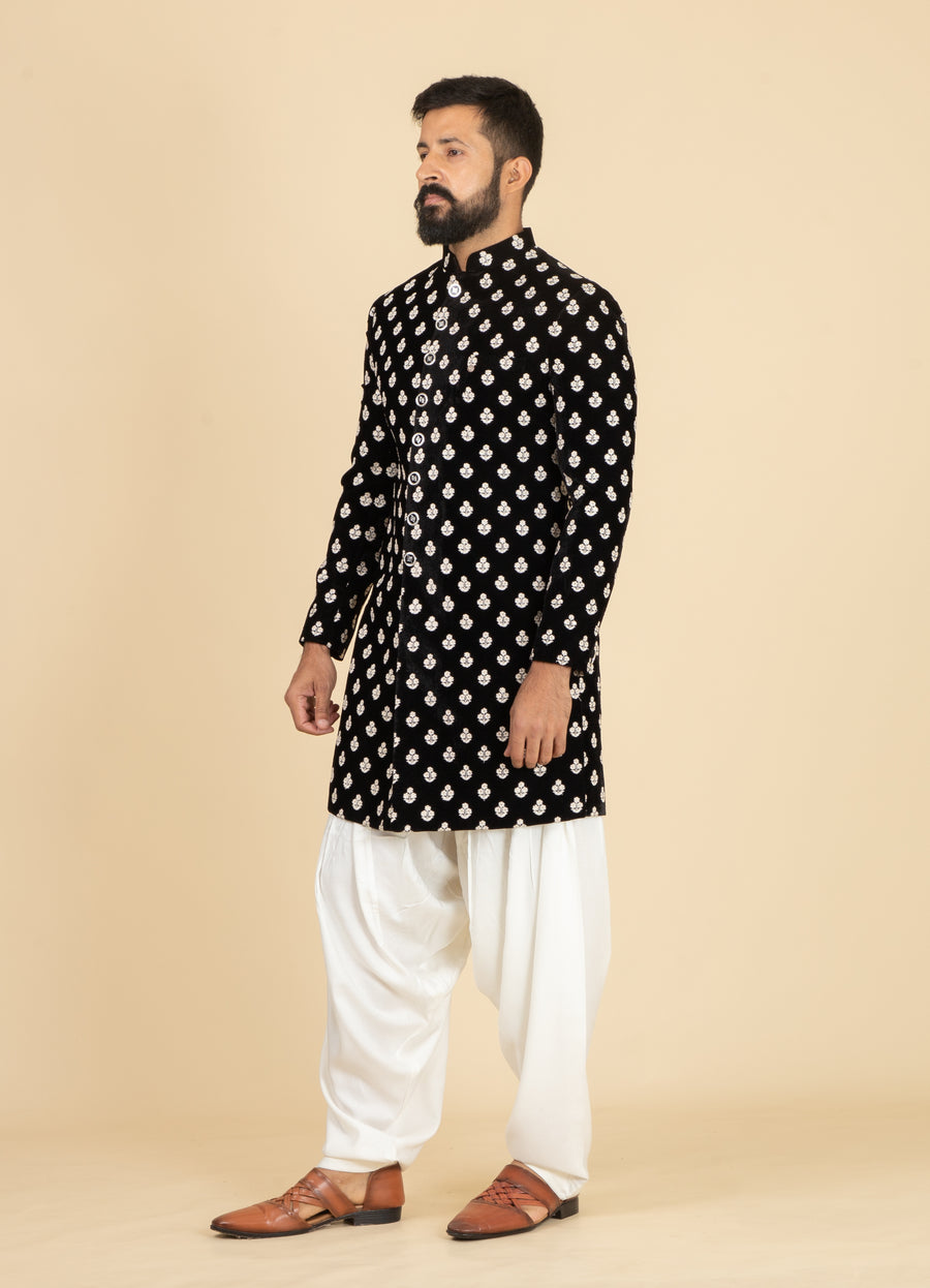 MLS VELVET INDO WESTERN  2PCS