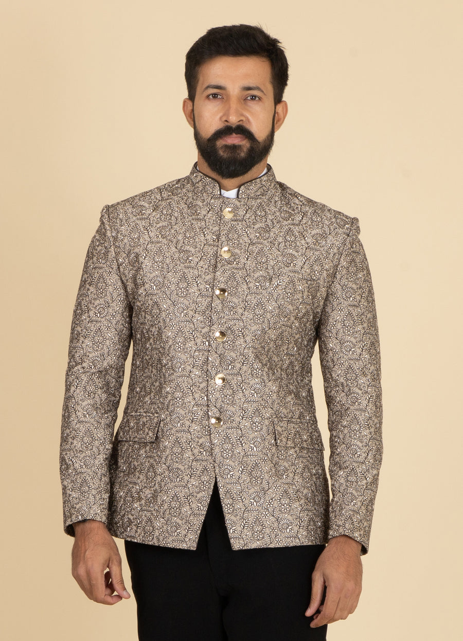 MLS EMBROIDERED JODHPURI SUIT 2PCS