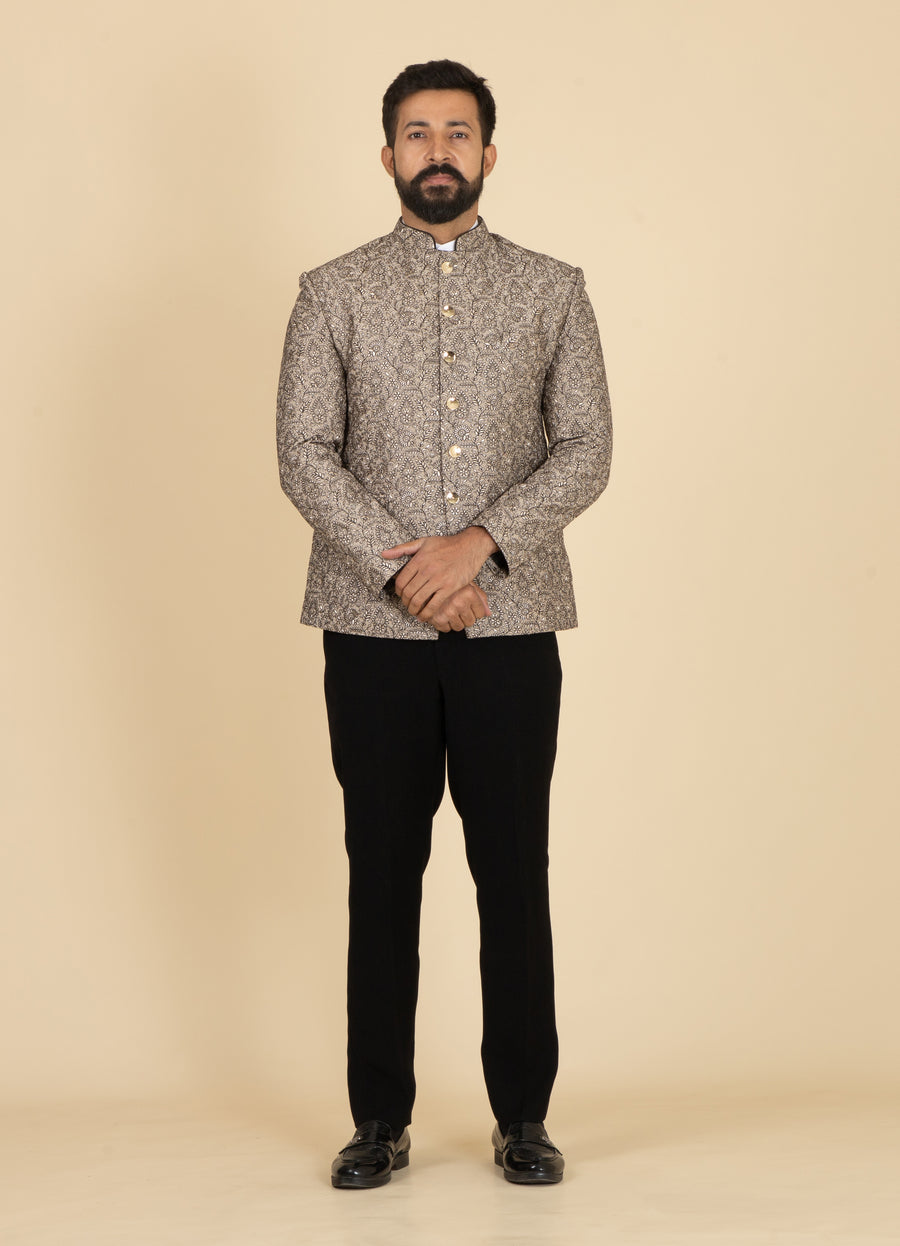 MLS EMBROIDERED JODHPURI SUIT 2PCS