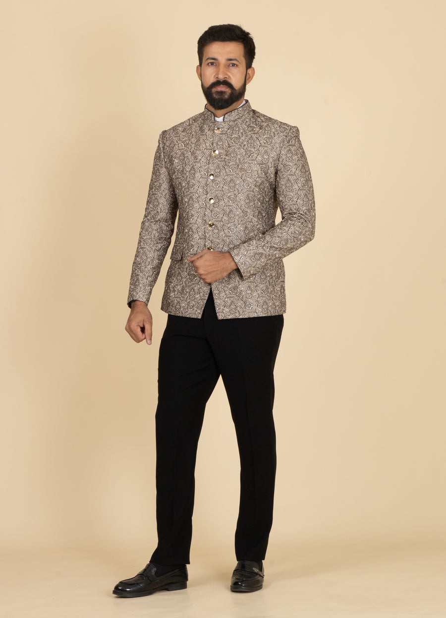 MLS EMBROIDERED JODHPURI SUIT 2PCS
