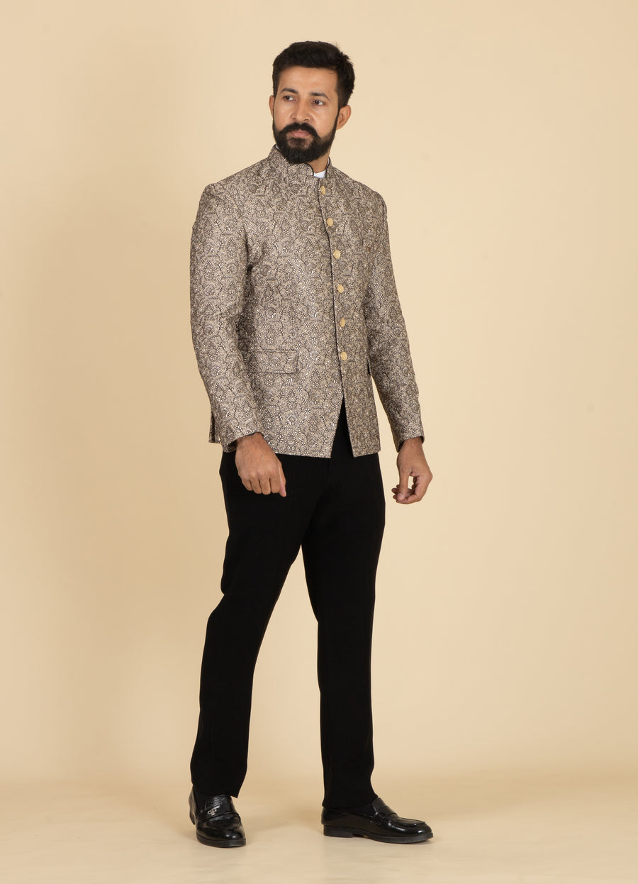 MLS EMBROIDERED JODHPURI SUIT 2PCS