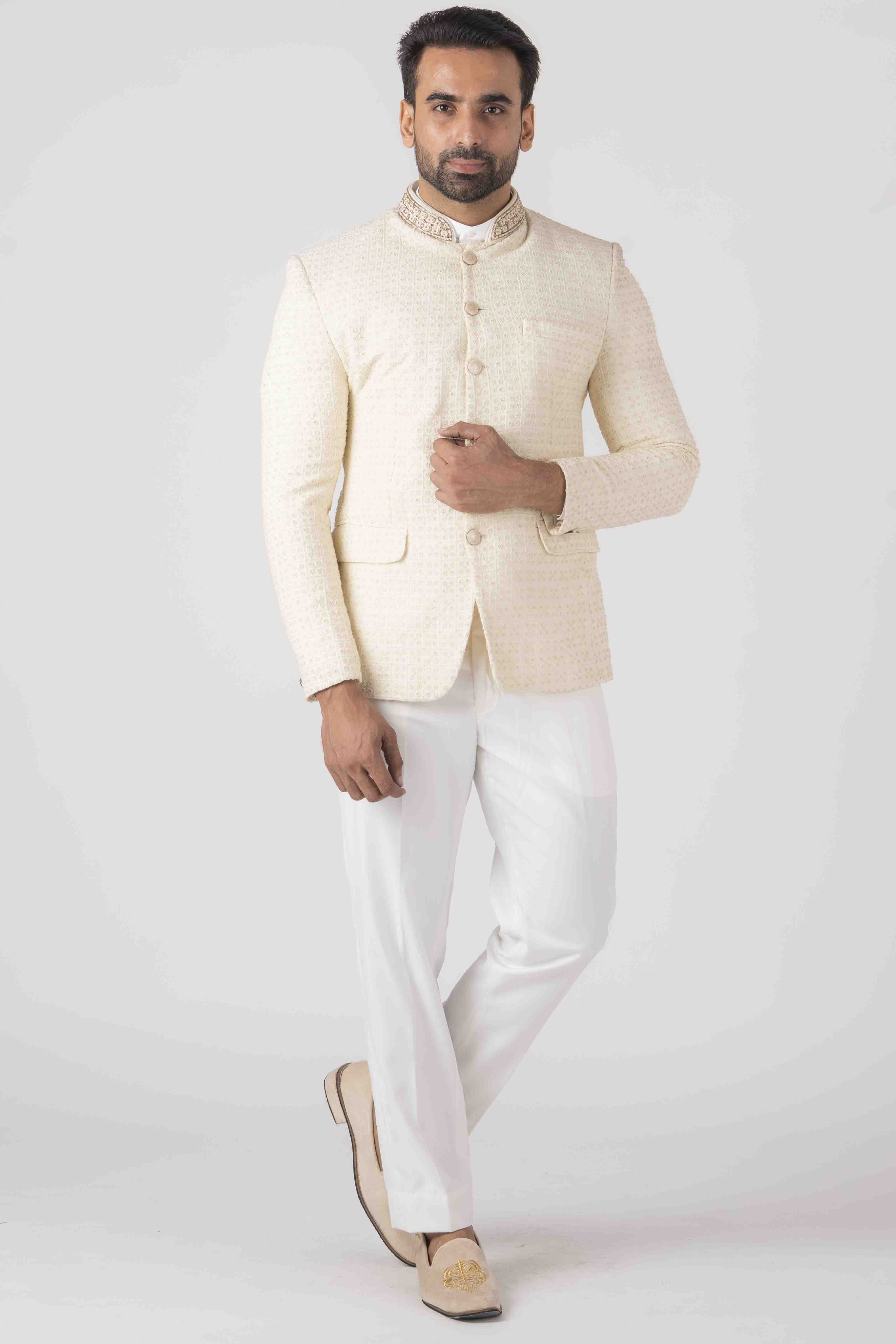 $129 - $193 - Fancy Work Jodhpuri Suit Online Shopping