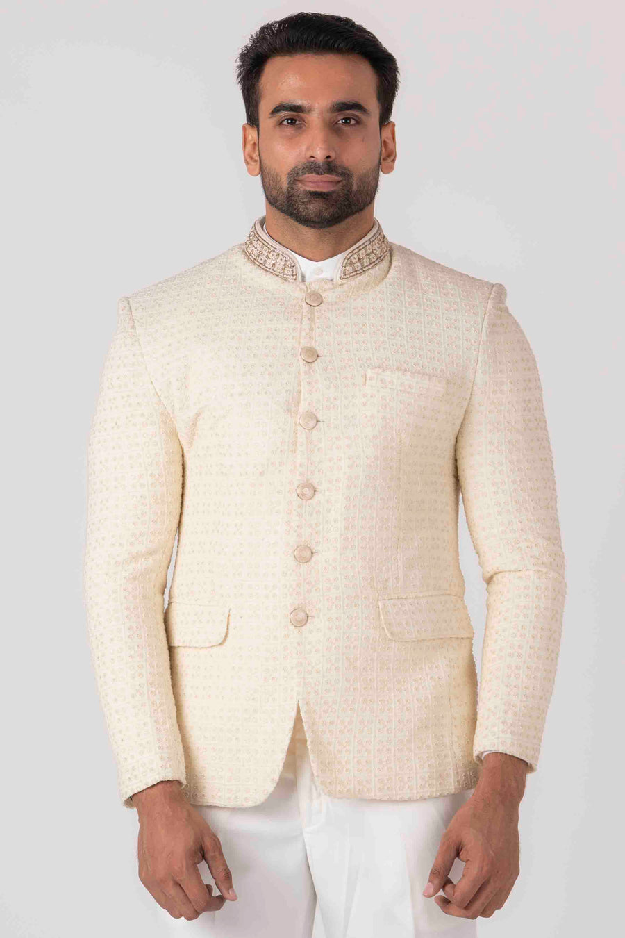 Cream color jodhpuri suit cheap